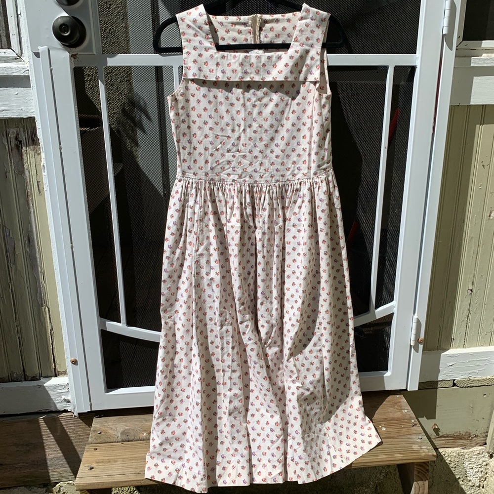 Vintage 80s Lauren Ashley Floral Dress